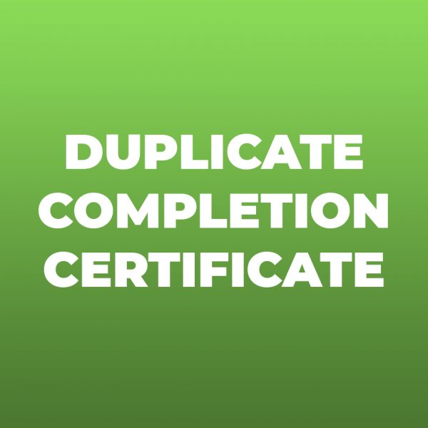 Duplicate Completion Certificate